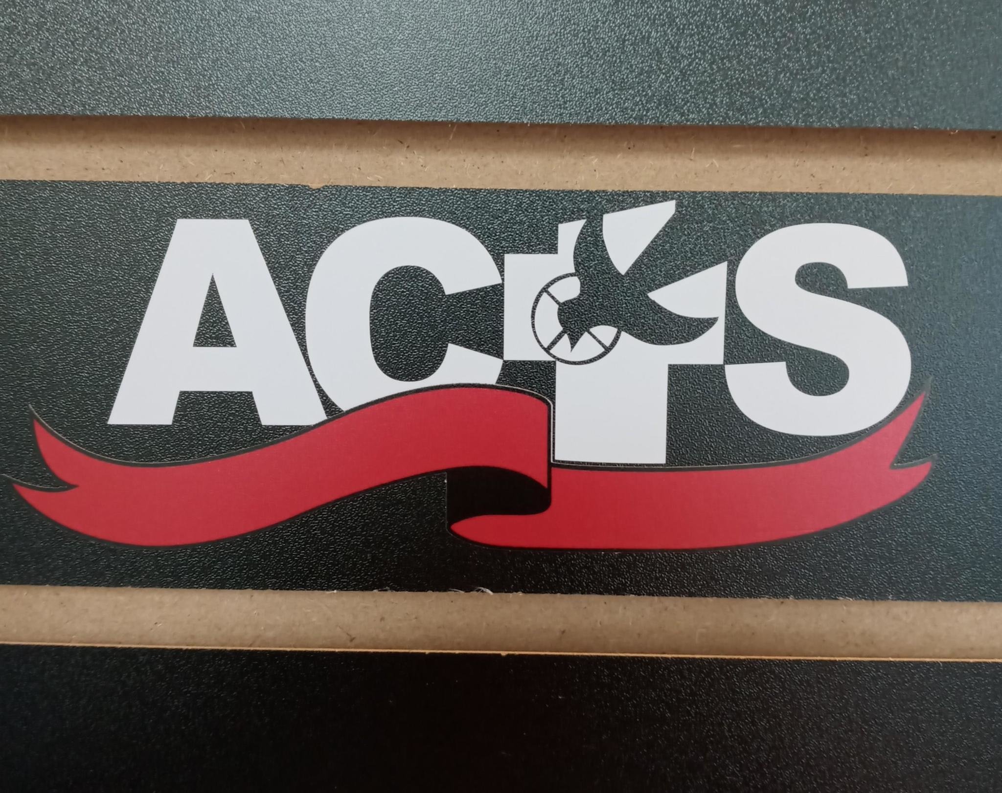 ACTS Red Ribbon Logo Decal