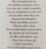 Teen Creed Prayer Card