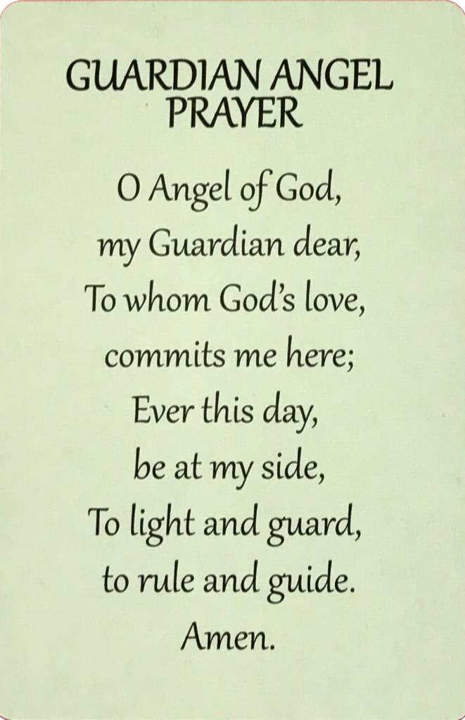Guardian Angel Wallet Prayer Card - The ACTS Mission Store