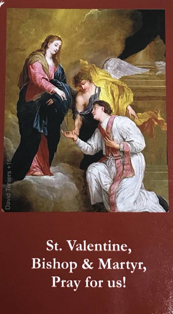 St. Valentine Exchange Prayer Card