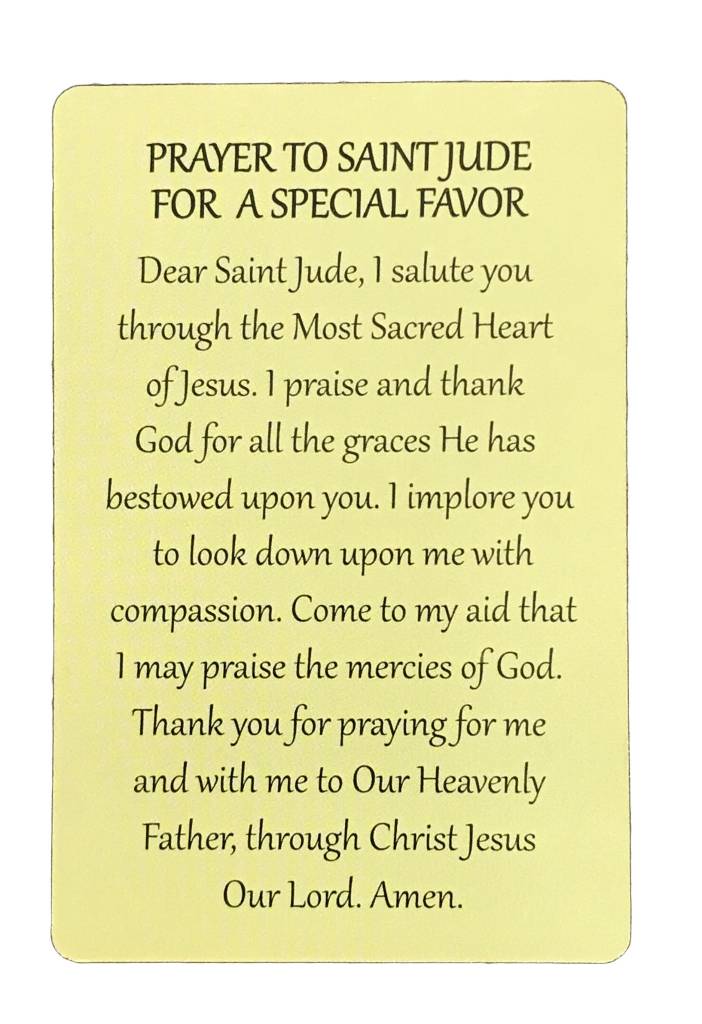 St. Jude Wallet Prayer Card