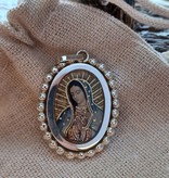 Guadalupe Beaded Pendant Sterling Silver