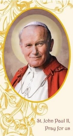 Pope John Paul II Prayer Card