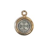 Two-Tone St. Benedict Medal Charm