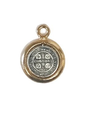 Two-Tone St. Benedict Medal Charm