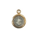 Two-Tone St. Benedict Medal Charm