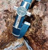 St Ben Leather Cross Bracelet