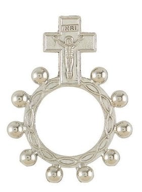 Crucifix Metal Rosary Ring