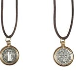 Two-Tone St. Benedict Pendant w/Cord