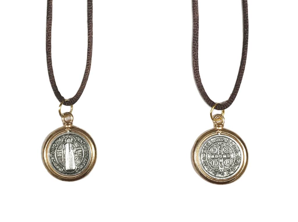 Two-Tone 1/2 St. Benedict Medal - 36/pk - Autom