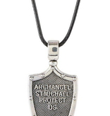 St Michael Shield Pendant w/Cord