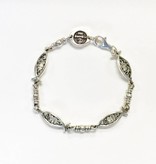 Small ACTS Ichthus Link Sterling Silver Bracelet 7.5