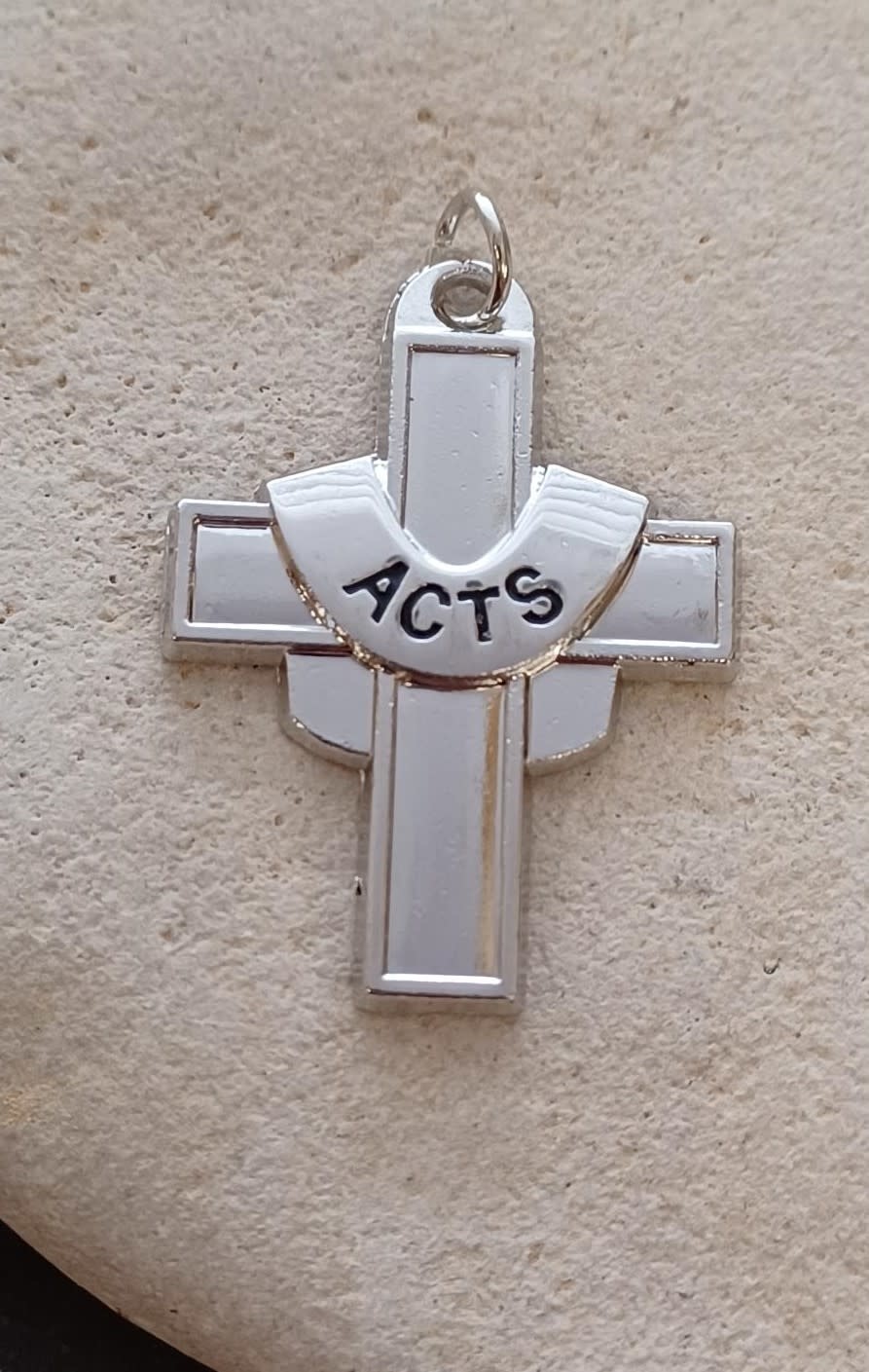 Turquoise Cross Keychain - The ACTS Mission Store