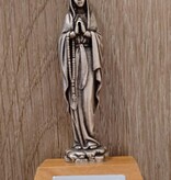 2.75" Lourdes Pewter Statue with Olivewood Base