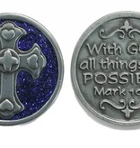 With God All Things Are Possible Sparkle Pocket Token