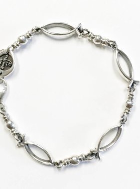 Ichthus Link SS Bracelet 7.5"