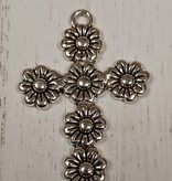 Margarita Flower Cross Pendant