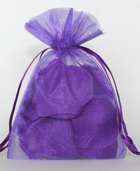 Large Purple Organza Bag 5