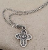 5/8" Four Way Cross Necklace