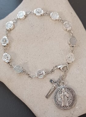St Benedict Medals Rosary Bracelet w/charm