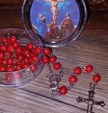Rose Scented Calvary Cross Rosary w/case