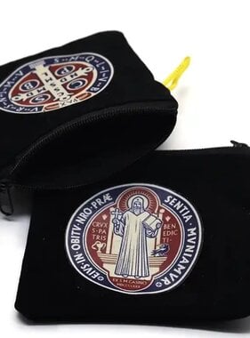 St Benedict Zippered Rosary Pouch