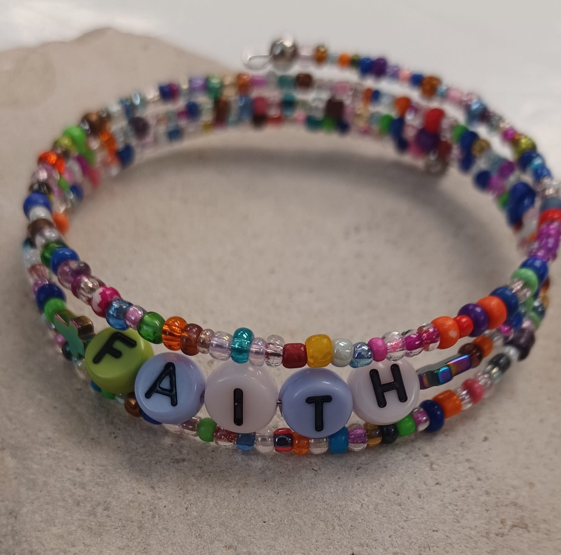 Faith Multi-Color Wrap Bracelet