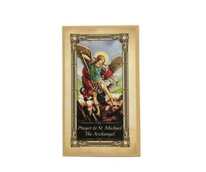 Catholic Prayer Cards Laminated St. Michael The Archangel Prayer Card ...