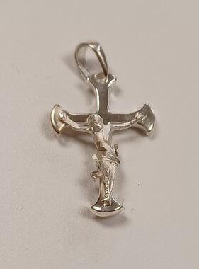 Flared Crucifix SS Pendant 3/4"