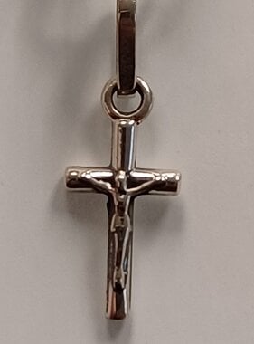 Traditional SS Crucifix Charm 1/2"