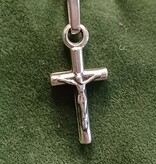 Traditional SS Crucifix Charm 1/2"