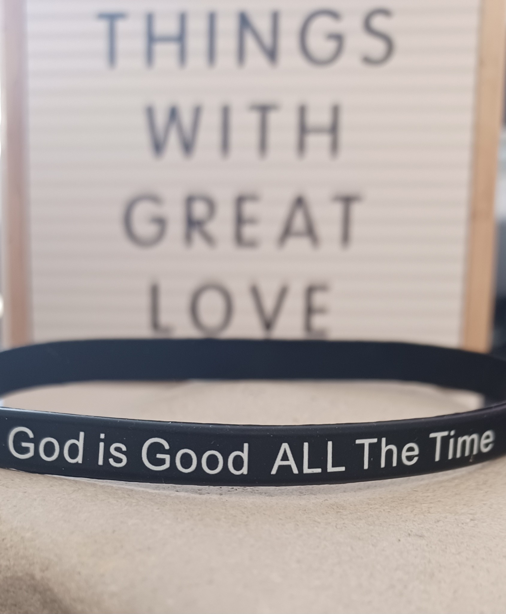 God Is Good ALL The Time Silicone Wristband Black