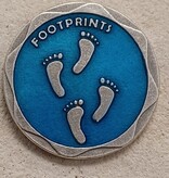 Footprints Prayer Blue Pocket Token