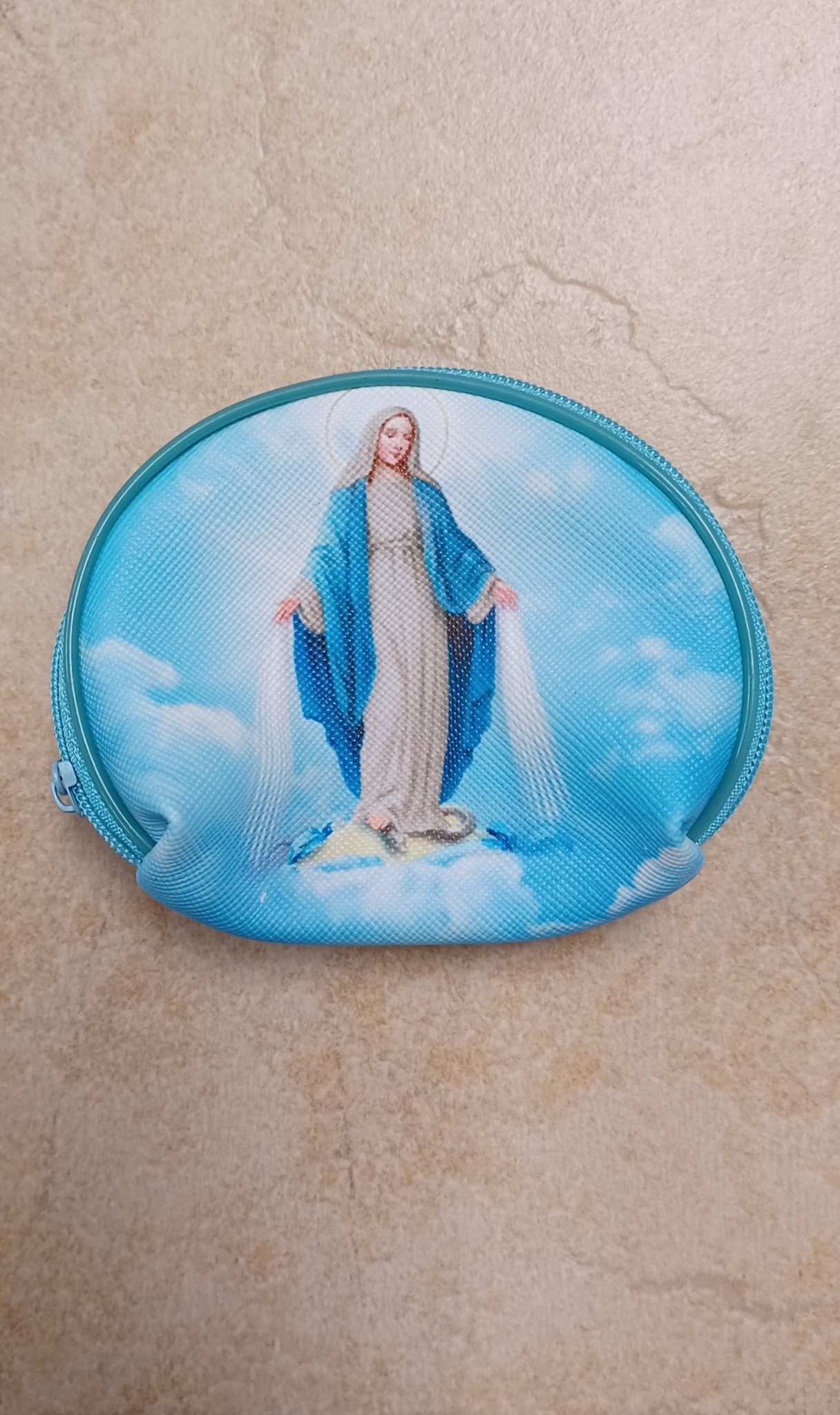 Our Lady of Grace Zippered Rosary Pouch