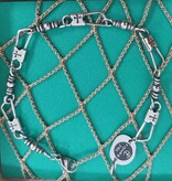 Stainless Steel Fisher of Men Bracelet w/Crosses 8"