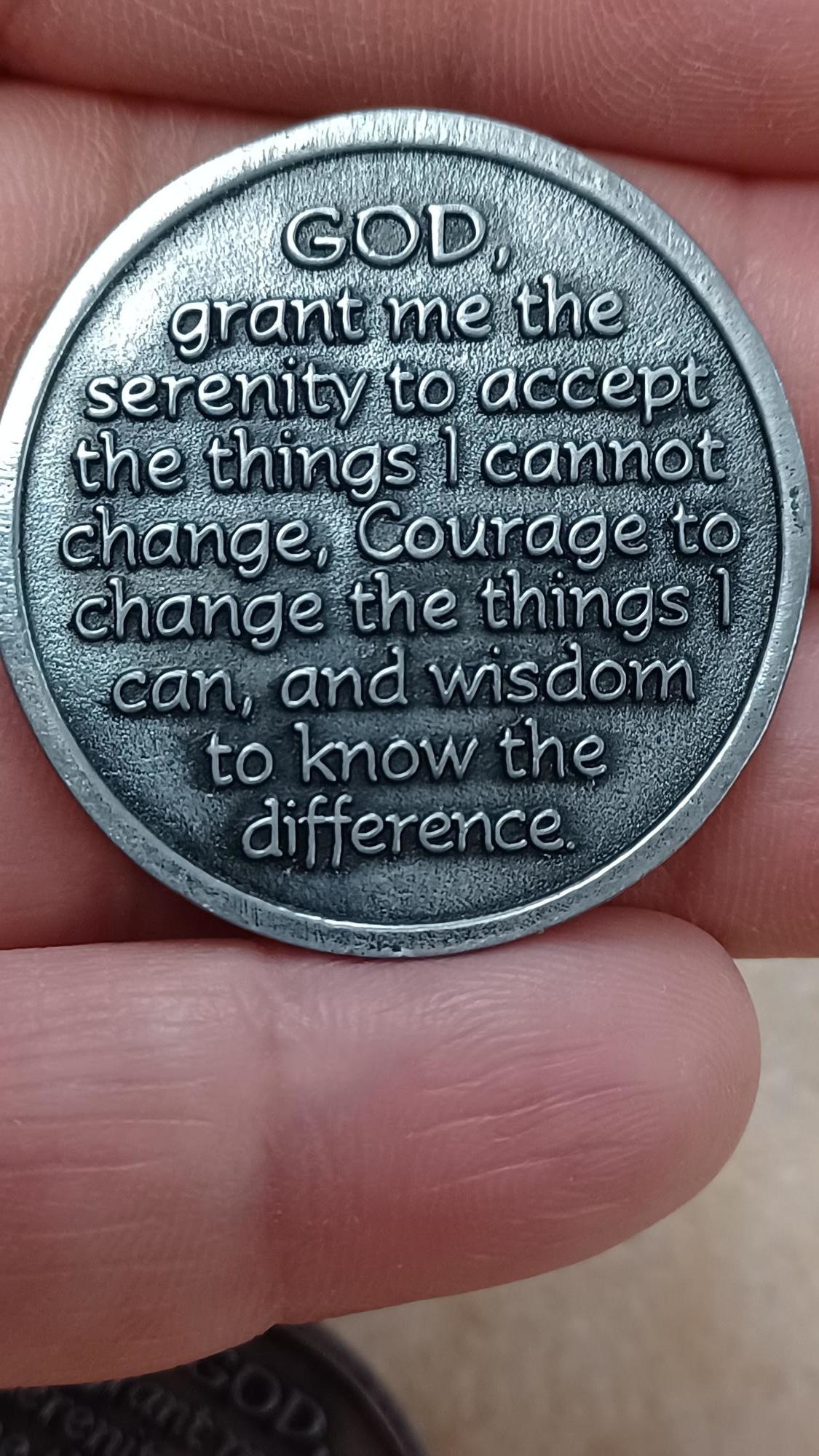 Serenity Prayer Sparkle Pocket Token