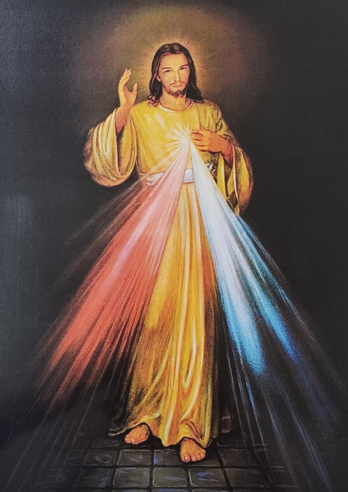 Gold Divine Mercy Print 10x8