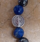 Assorted Natural Stones St Benedict Beaded Bracelet