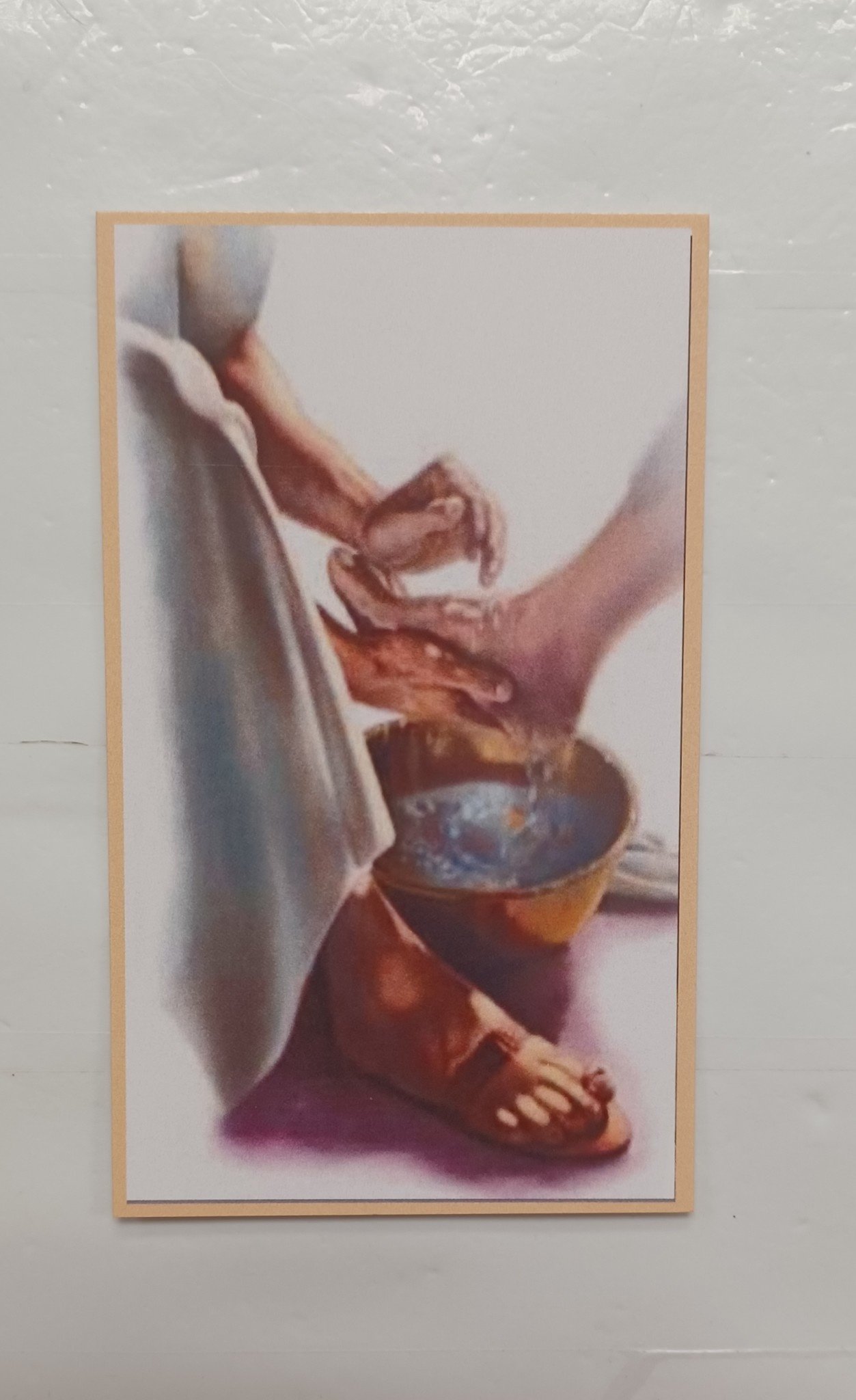 Washing of the feet prayer card