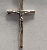 Traditional Crucifix Sterling Silver Pendant 1"
