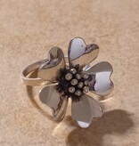 Large Sterling Silver Flower Ring