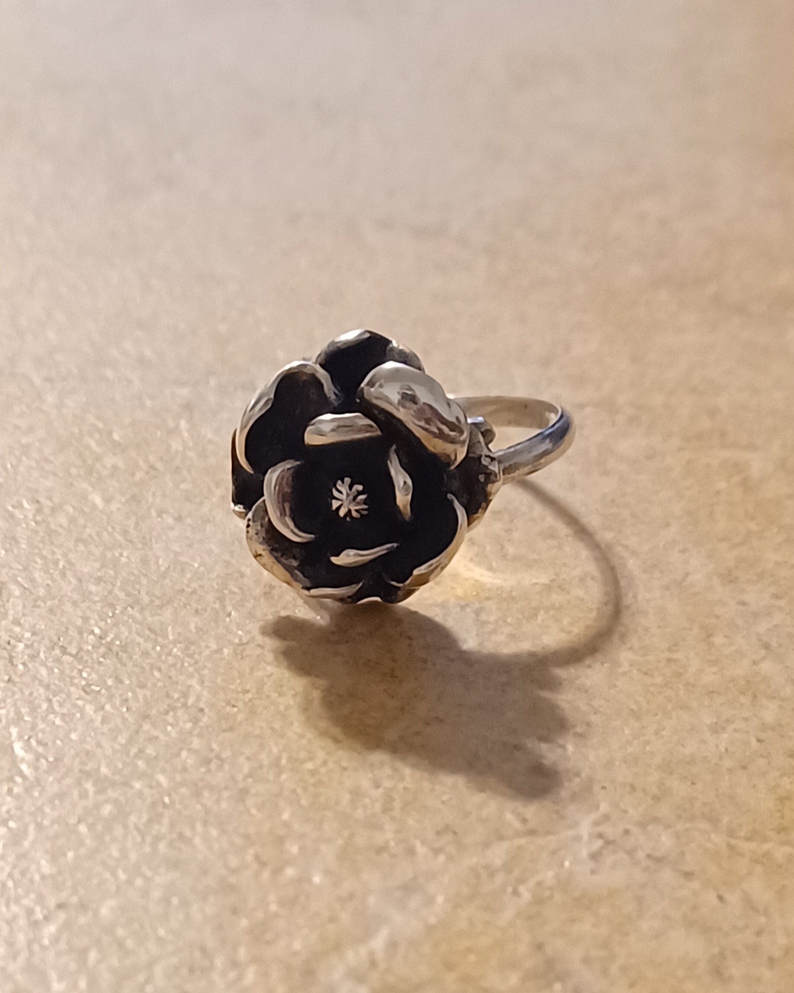 Sterling Silver Blooming Rose Ring