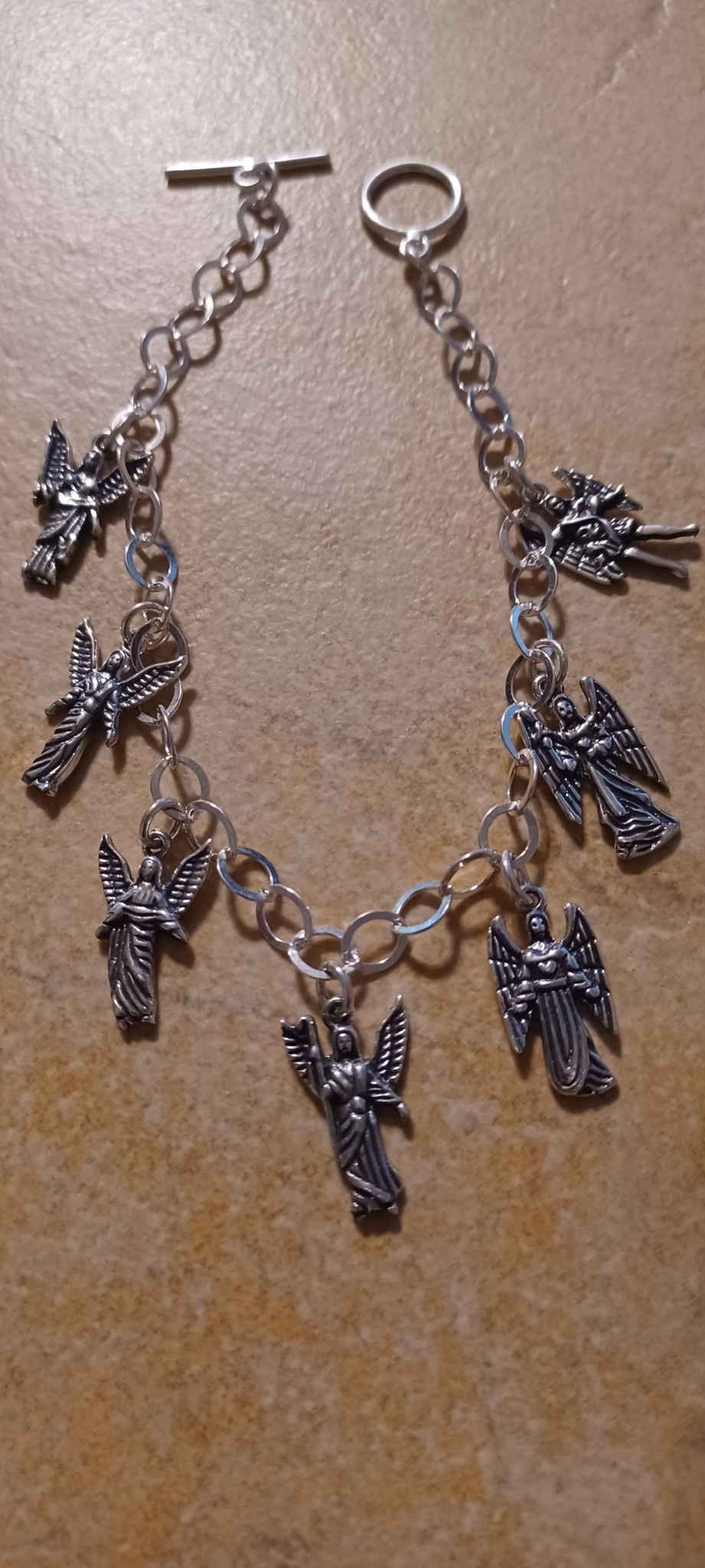 Sterling Silver Archangels Charm Bracelet