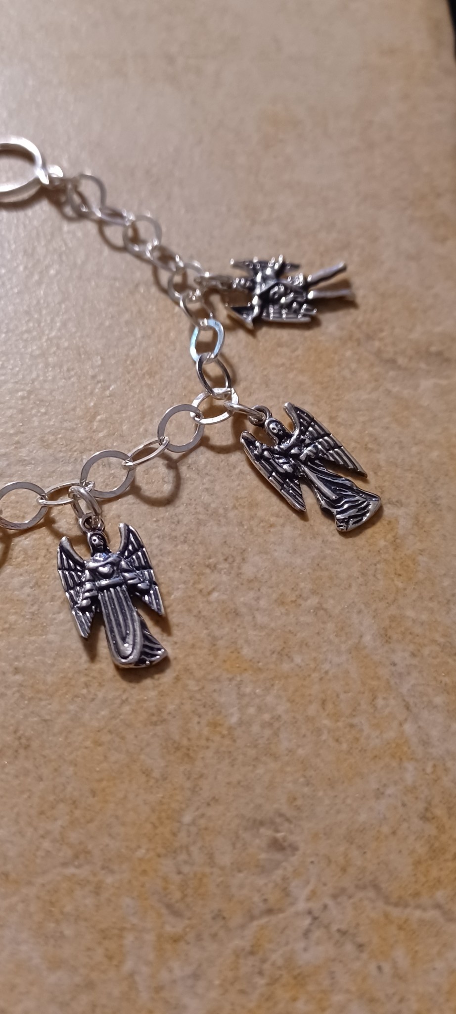 Sterling Silver Archangels Charm Bracelet