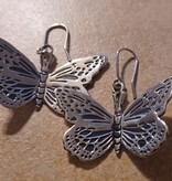Large Monarch Sterling Silver Earrings