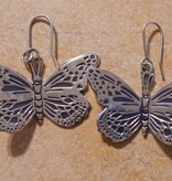 Large Monarch Sterling Silver Earrings