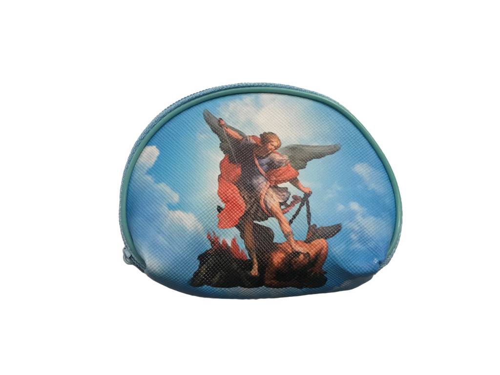 Small St Michael Rosary Zippered Pouch