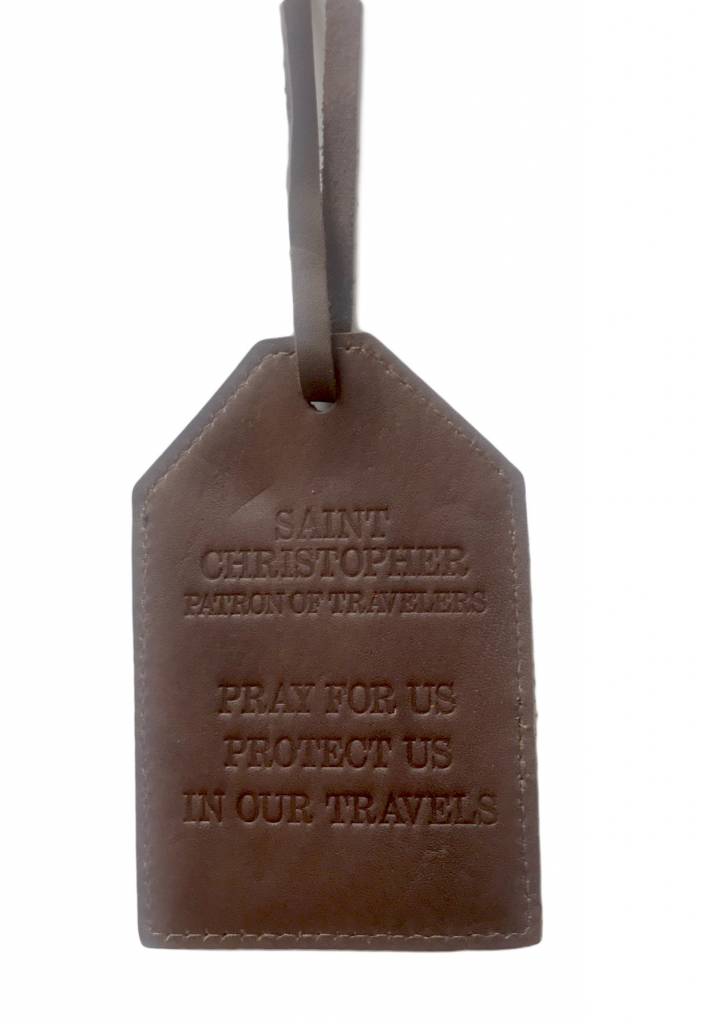 leather travel tag