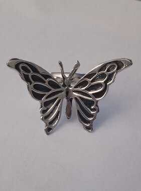 Butterfly Ring Sterling Silver Ring (Adjustable)
