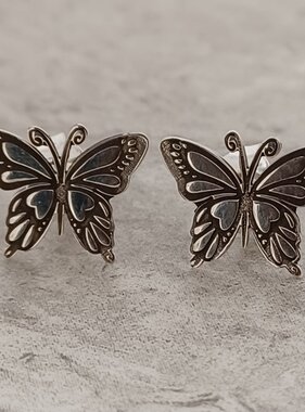 Small Butterfly Sterling Silver Stud Earrings